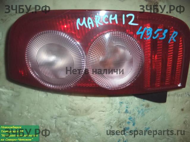 Nissan March K12 Фонарь правый