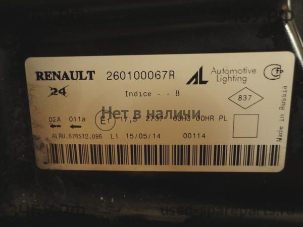 Renault Duster Фара правая