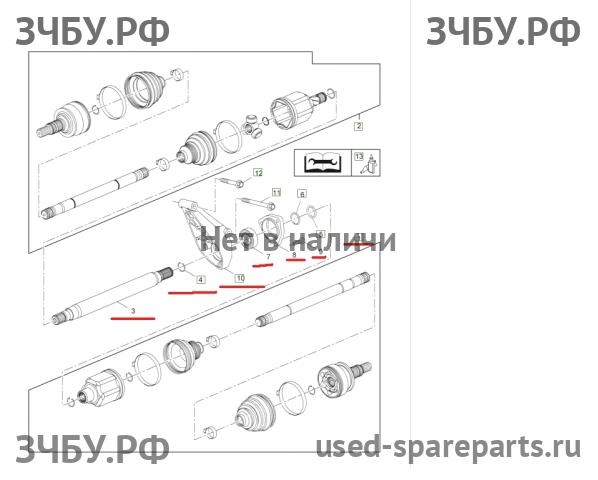 Opel Astra J Полуось передняя правая