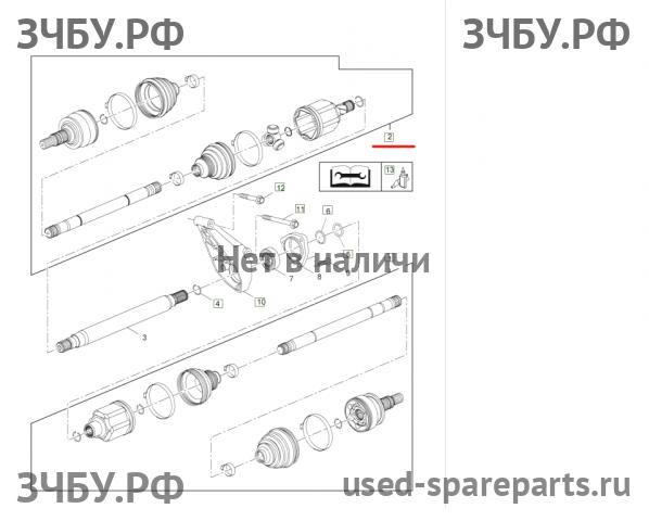 Opel Astra J Полуось передняя левая