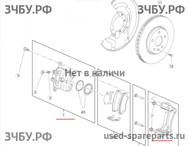 Opel Astra J Суппорт передний правый (в сборе со скобой)