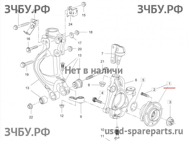 Opel Astra J Ступица передняя