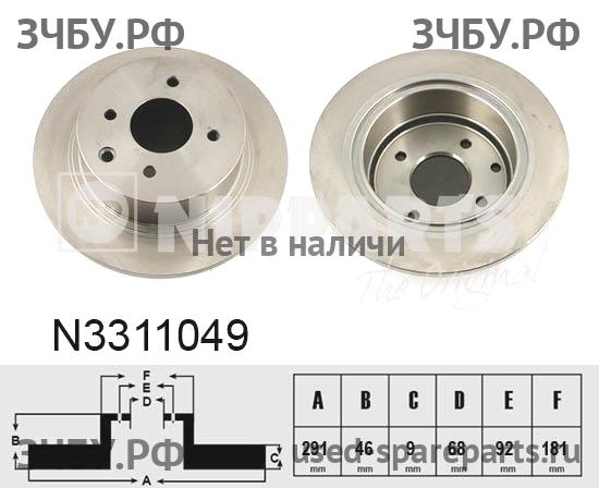 Nissan Tiida 1 Диск тормозной задний