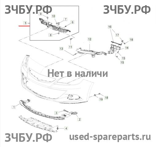 Opel Astra J Кронштейн бампера передний