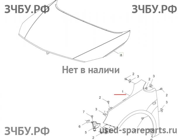 Opel Astra J Крыло переднее правое