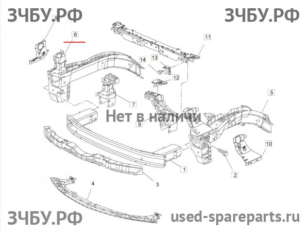 Opel Astra J Лонжерон передний правый