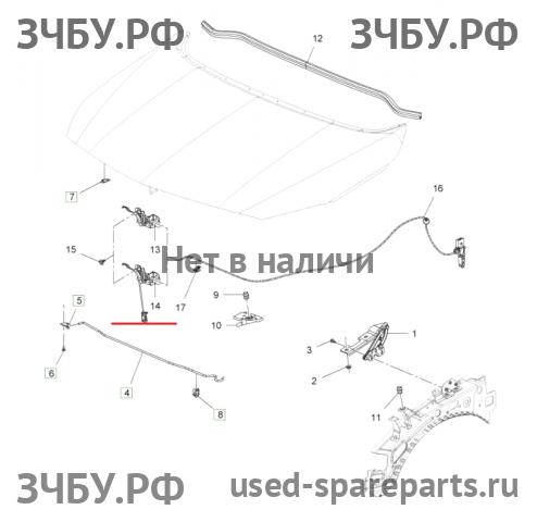 Opel Astra J Замок капота