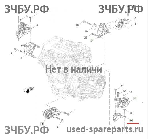 Opel Astra J Кронштейн крепления КПП