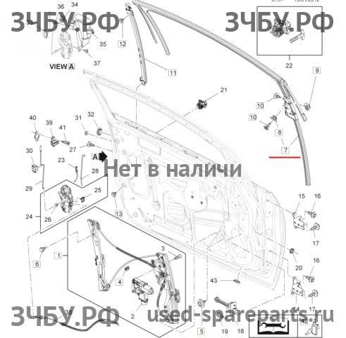 Opel Astra J Накладка двери передней левой