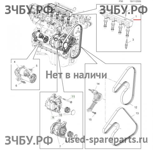 Opel Astra J Катушка зажигания