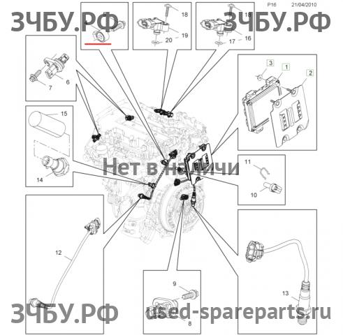 Opel Astra J Датчик детонации