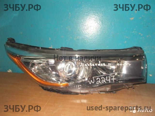 Toyota Highlander 3 Фара правая
