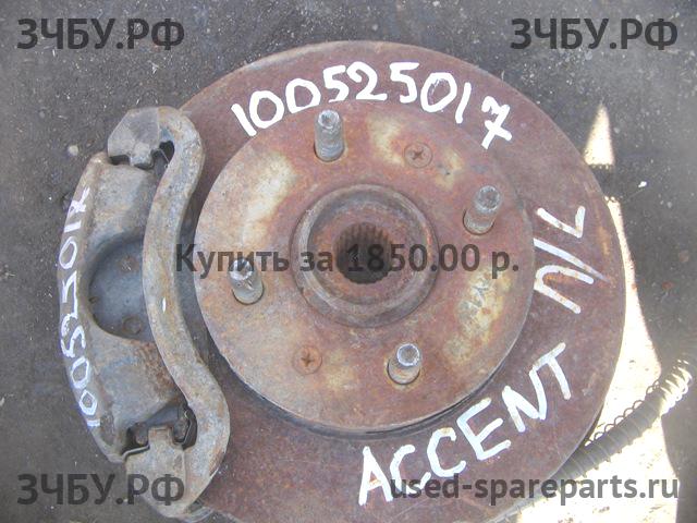 Hyundai Accent 1 Суппорт передний левый (в сборе со скобой)