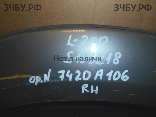 Mitsubishi L200 (4)[KB] Накладка крыла заднего правого