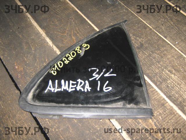 Nissan Almera 16 Стекло двери задней правой (форточка)