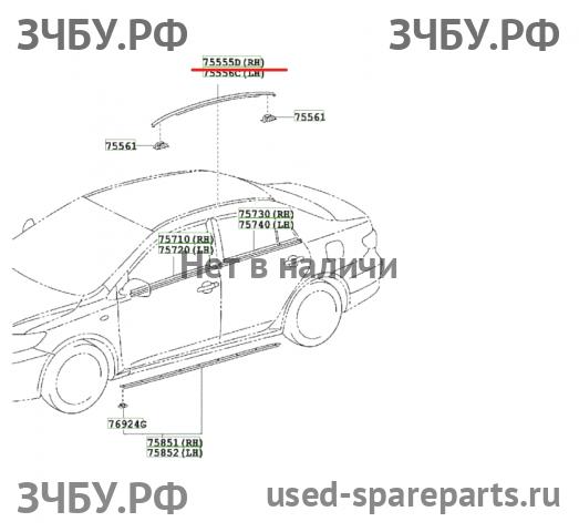 Toyota Corolla (E14 - E15) Молдинг крыши правый