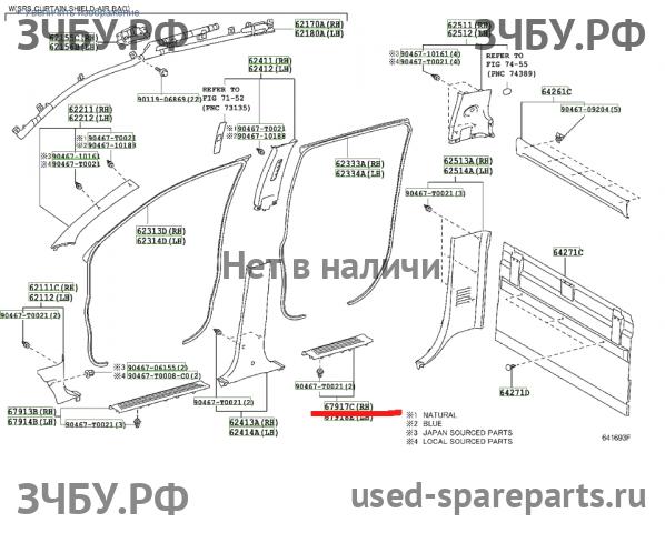 Toyota Hi Lux (3) Pick Up Накладка на порог задний правый