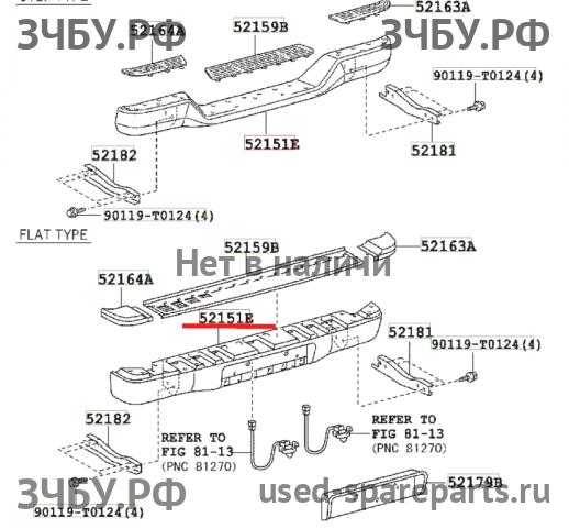 Toyota Hi Lux (3) Pick Up Бампер задний