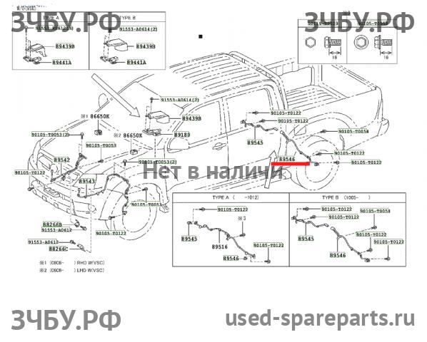 Toyota Hi Lux (3) Pick Up Датчик ABS задний