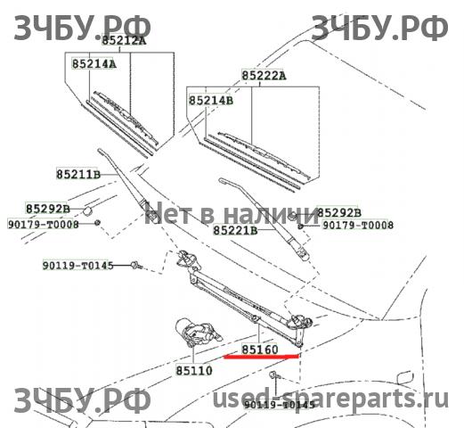 Toyota Hi Lux (3) Pick Up Трапеция стеклоочистителей