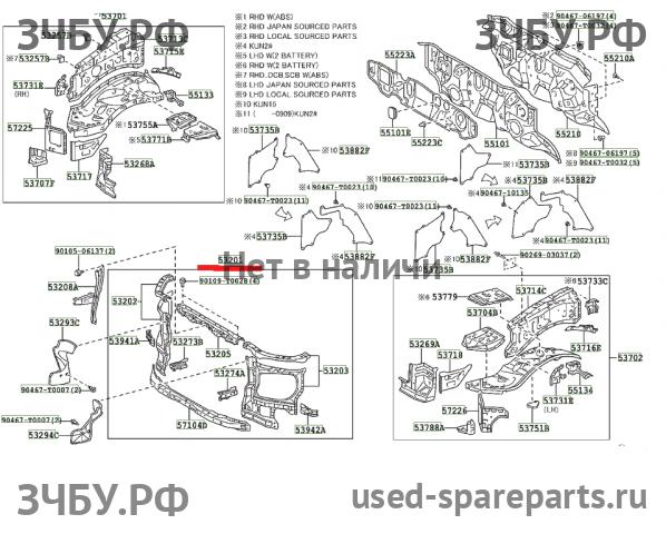 Toyota Hi Lux (3) Pick Up Панель передняя (телевизор)