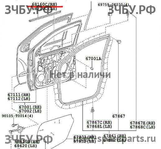 Toyota Hi Lux (3) Pick Up Накладка двери передней правой