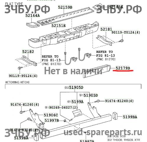 Toyota Hi Lux (3) Pick Up Накладка заднего бампера