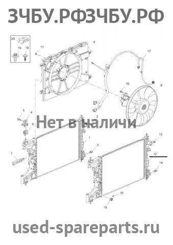 Chevrolet Cruze 1 Радиатор основной (охлаждение ДВС)