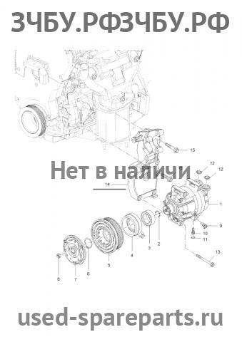 Chevrolet Cruze 1 Кронштейн компрессора кондиционера