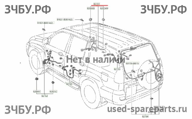 Toyota Land Cruiser 120 (PRADO) Проводка двери передней правой