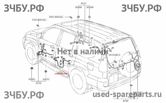 Toyota Land Cruiser 120 (PRADO) Проводка двери задней левой