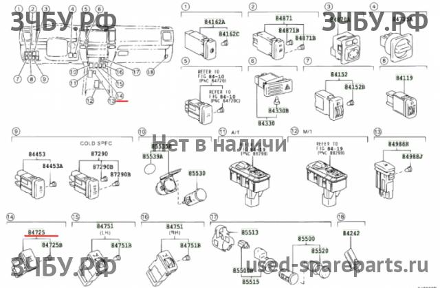 Toyota Land Cruiser 120 (PRADO) Кнопка блокировки дифференциала