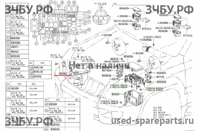 Toyota Land Cruiser 120 (PRADO) Реле стеклоочистителей