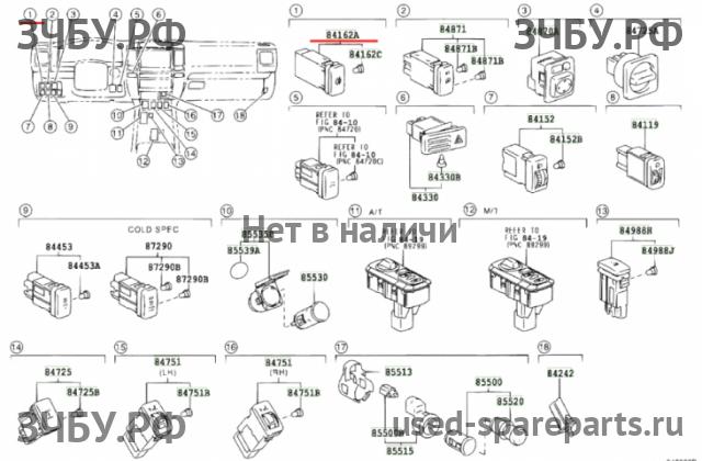 Toyota Land Cruiser 120 (PRADO) Кнопка