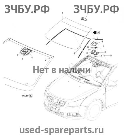 Chevrolet Cruze 1 Молдинг лобового стекла