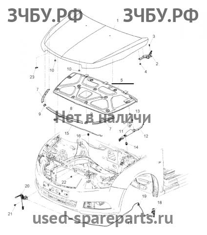 Chevrolet Cruze 1 Шумоизоляция капота