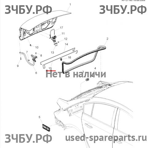 Chevrolet Cruze 1 Торсион багажника