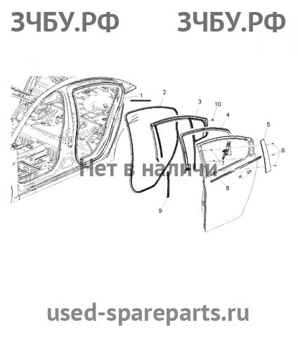 Chevrolet Cruze 1 Уплотнитель двери