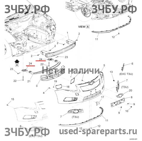 Chevrolet Cruze 1 Кронштейн усилителя переднего бампера левый