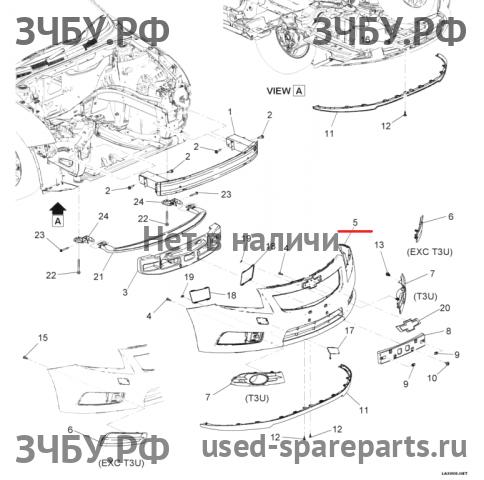 Chevrolet Cruze 1 Бампер передний