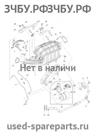 Chevrolet Cruze 1 Механизм изменения длины впускного коллектора