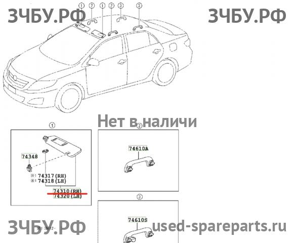 Toyota Corolla (E14 - E15) Козырек солнцезащитный
