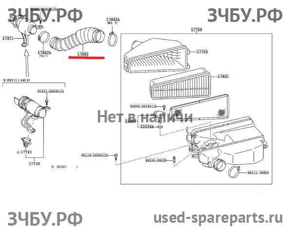 Toyota Land Cruiser 120 (PRADO) Патрубок воздушного фильтра